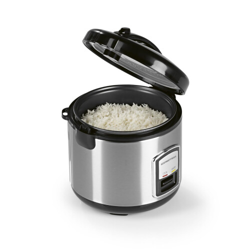 GourmetMaxx 14655 Rice Cooker Silver with Steam Function