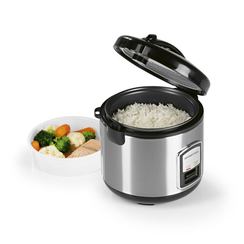 GourmetMaxx 14655 Rice Cooker Silver with Steam Function 1