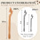Wooden Oven Rack Puller,27 cm Practical Oven Puller Stick Oven Push Pull Tool, Durable Prevent Burns Baking Long Handle Toaster Oven Accessories, for 2