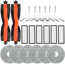MYAYD 20-Pack Accessories Compatible with XIAOMI Vacuum S20+ Robot Vacuum Cleaner, Replacement Kit Includes 2 Main Brushes, 6 Mop Cloths, 6 Side