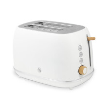 Swan Fjord 2 Slice Toaster with 7 Browning Levels for Toast, Bagels, Breakfast Muffins, Defrost/Reheat/Cancel, Removable Crumb Tray, Non-Slip Feet,