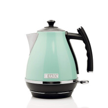 Haden Cotswold Green Kettle - Lightweight - Easy To Clean - 3KW Fast Boil, Stainless Steel Electric Kettle, 360? Base, Boil-Dry Protection - Retro