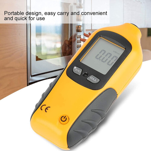 Microwave Detector, High Precision HT-M2 Microwave Leakage Detector with Digital LCD Display, Radiation Meter Tester with Alarm Function for Checking 1