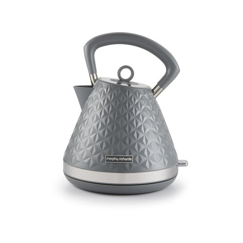 Morphy Richards Morphy Richards Vector Pyramid Kettle, 1.5L 3kW Rapid Boil, Anti Limescale Filter, Boil Dry Protection, Water Window, Pull Ring Removeable Lid, 360