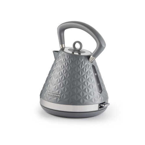 Morphy Richards Morphy Richards Vector Pyramid Kettle, 1.5L 3kW Rapid Boil, Anti Limescale Filter, Boil Dry Protection, Water Window, Pull Ring Removeable Lid, 360 1