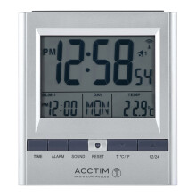 Acctim 71717x Chula RC Digital LCD Alarm Clock in Silver