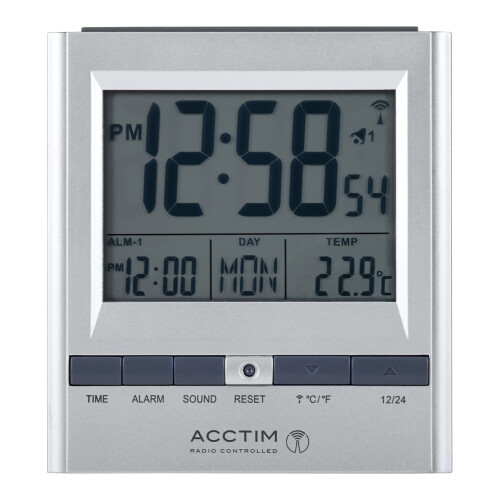 Acctim Acctim 71717x Chula RC Digital LCD Alarm Clock in Silver