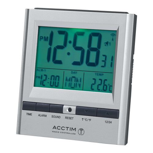 Acctim Acctim 71717x Chula RC Digital LCD Alarm Clock in Silver 1