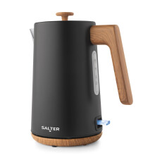 Salter Toronto 1.7 L Kettle ? 3KW Rapid Boil, Limescale Filter, Water Level Indicator, 360? Base, Wooden Accents, Cordless, Boil Dry Sensor & Auto