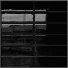 DEWOO Black Peel and Stick on Splashback Self Adhesive Wall Tiles for Kitchen Backsplash Bathroom,10-Sheet (12"?12")