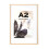 Scholar Tree Natural A2 (42x59.4cm) Wooden Picture Frames, Wall Mountable, A2 with Mount for A3 Frame 1