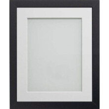 Frame Company Allington Black A4 Frame With White Mount For Image 9x6 inch *Choice of sizes* Fitted with Real Glass
