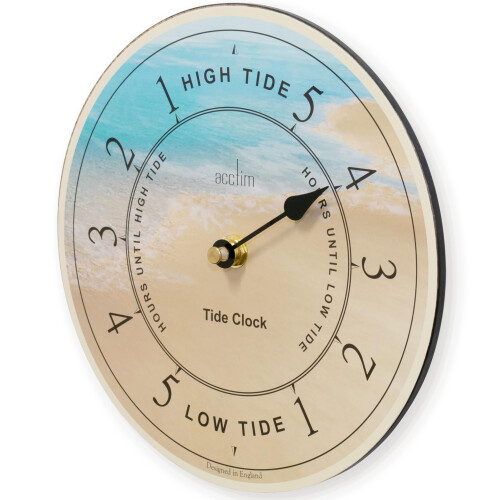 Acctim Acctim Tidal Wall Clock High & Low Tide, Blue/Yellow, 20cm 1