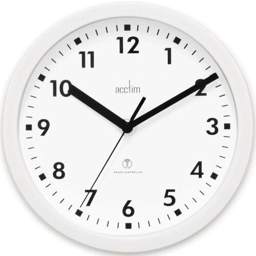 Acctim Acctim 74662 Nardo 20cm Radio Controlled White Wall Clock