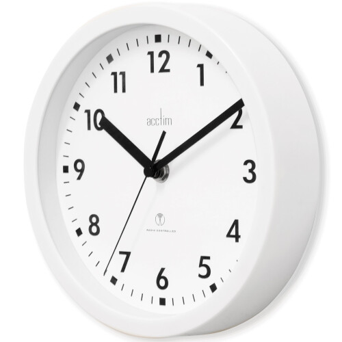 Acctim Acctim 74662 Nardo 20cm Radio Controlled White Wall Clock 1
