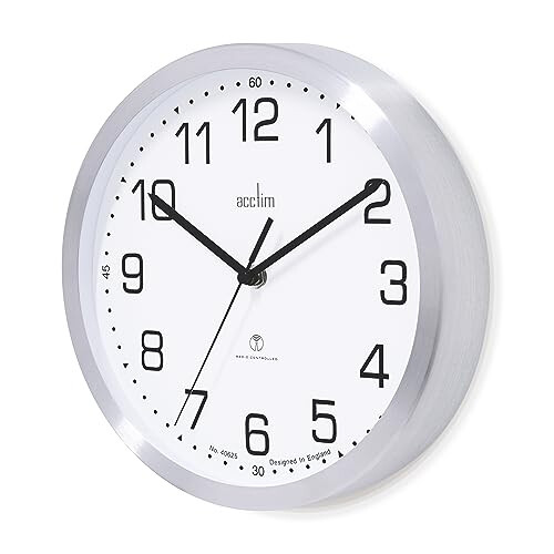 Acctim Acctim 74337 Mason Radio Controlled Wall Clock, Silver 1