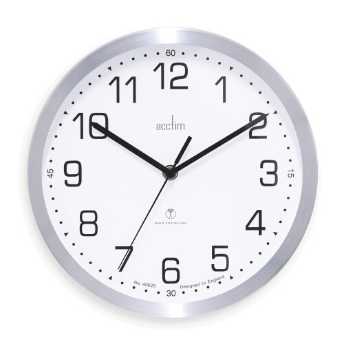 Acctim Acctim 74337 Mason Radio Controlled Wall Clock, Silver