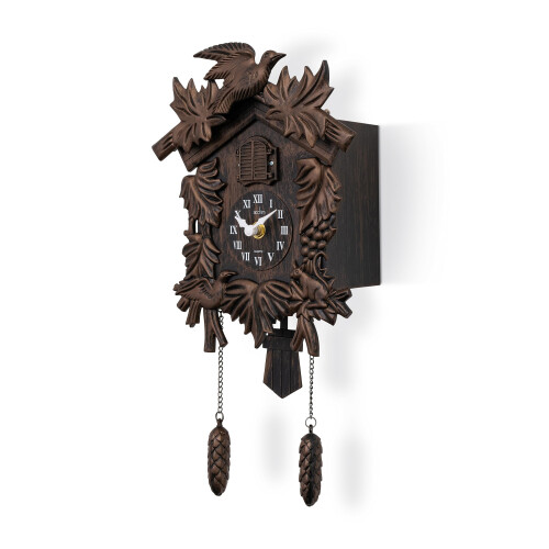 Acctim Acctim Hamburg Cuckoo Pendulum Wall Clock, Black Brown 2