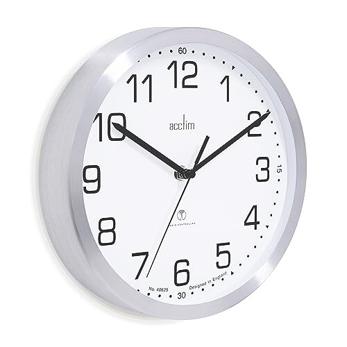 Acctim Acctim 74337 Mason Radio Controlled Wall Clock, Silver 2