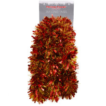Christmas Concepts? 3m (9.8ft) Chunky/Fine Christmas Tinsel - Christmas Decoration Tinsel (Red & Gold)