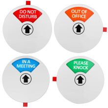 Kichwit Privacy Sign, Do Not Disturb Sign, Out of Office Sign, Please Knock Sign, In a Meeting Sign, Office Sign, Conference Sign for Offices, 5 Inch,
