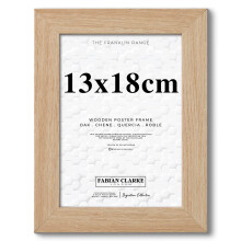 Fabian Clarke London? 13x18cm Modern Oak Wooden Picture Photo Frame Ideal for Prints and Posters Hang Portrait or Landscape