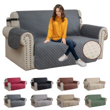 XINEAG Quilted Sofa Covers 2 Seater, Water Resistant Loveseat Covers Sofa Slipcovers with Pockets, Non Slip Sofa Cover for Dogs, Washable Furniture