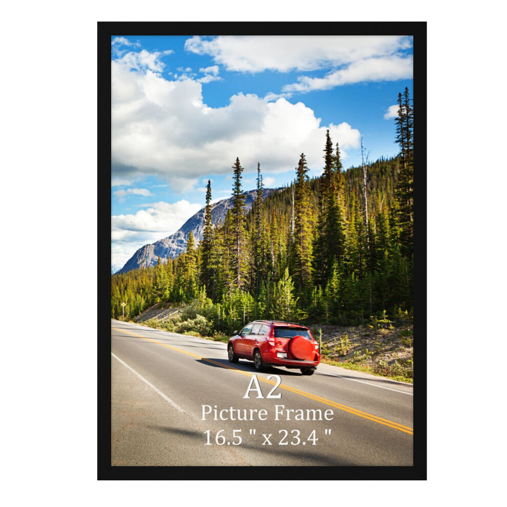 Giftgarden A2 Picture Frame Aluminum A2 Poster Frame Wall-Mounted Horizontal Or Vertical Black 5051223048282