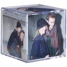 walther Design Photo cube 8.5 x 8.5 cm Made of Art Glass Double Pack, Photo cube MW100AD