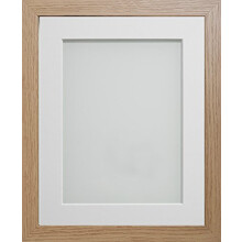 Frame Company Allington Range Beech Picture Photo Frame with White Mount Mount, 14x11 for pic size A4 * Choice of Sizes* Fitted with Glass