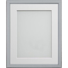 Frame Company Drayton Range 10 x 8 inch Grey Picture Photo Frame with White Mount For Image Size 7 x 5 inch