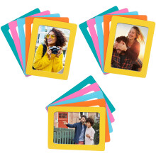 BELLE VOUS Magnetic Picture Frame Set (15 Pack) - Magnetic Photo Frames 6x4 Inches (10 x 15cm) - Photo Magnets for Fridge/Magnetic Photo Frames for