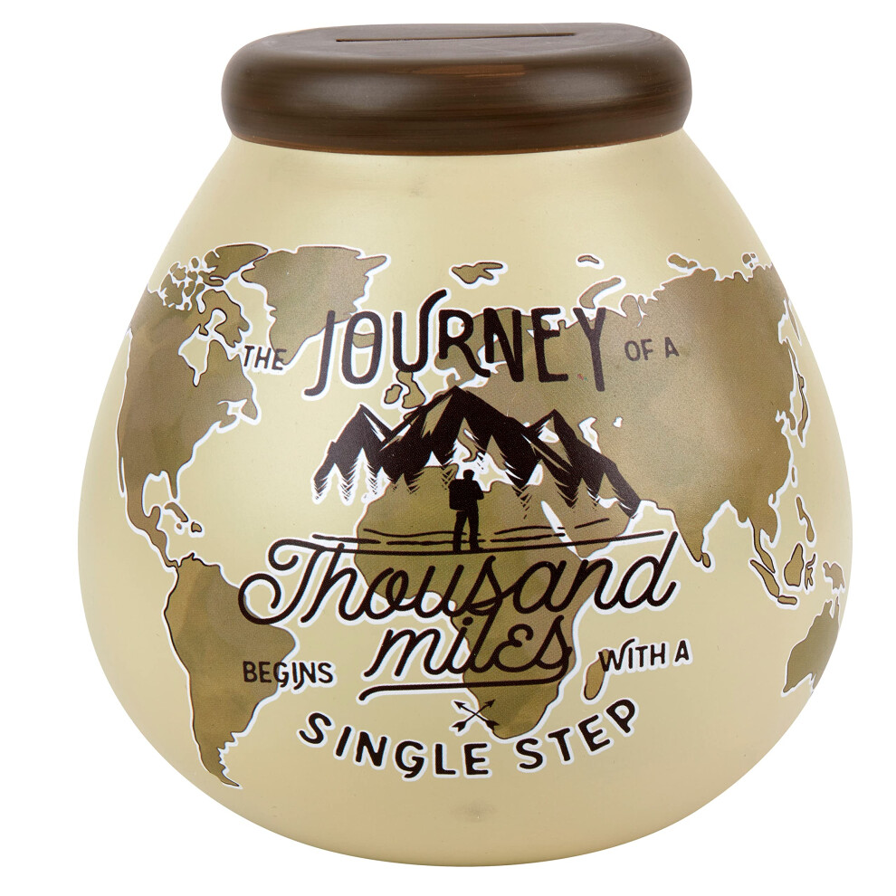 Pot Of Dreams Hand Painted Adventure Globe Save And Smash Handcrafted Ceramic Money Box | Eco Freindly & Recyclable Piggy Bank | Decorative Gift And