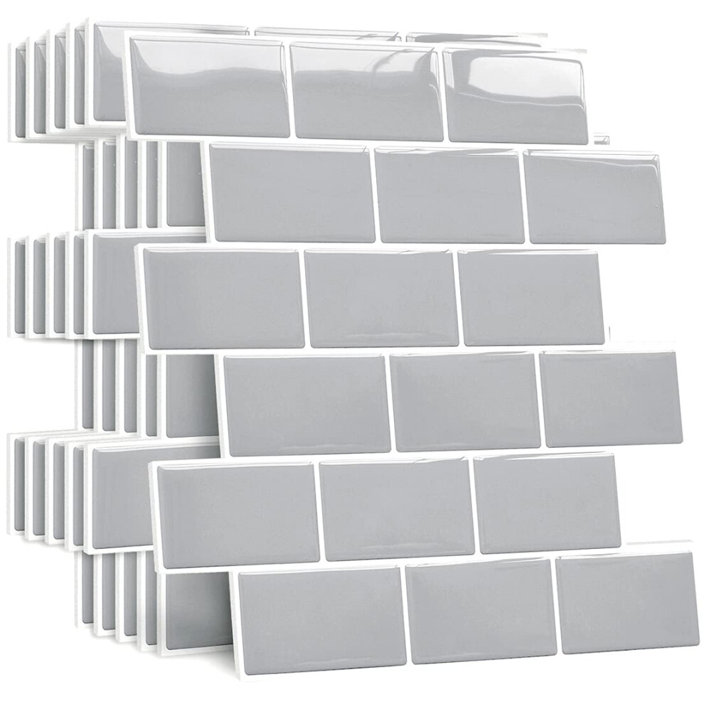 Yoillione Upgrade Thicker Peel And Stick Wall Tiles Backsplash For Kitchen And Bathroom, Metro Subway Tiles Self Adhesive Tile Stickers 3D Stick On 5051223055273