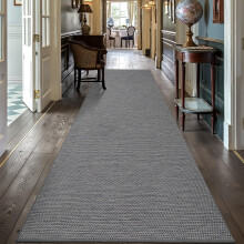 DEXI Runner Rug 60 x 210 cm, Extra Long Non-Slip Dirt Trapper Mat, Rubber Backed Kitchen Rugs, Thin and Washable Floor Carpet Runners for Hallway