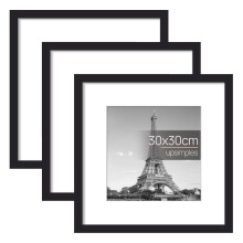 upsimples 30x30 Picture Frame, 3 Pack Black Photo Frame, Wall Hanging Picture 30x30 Frames