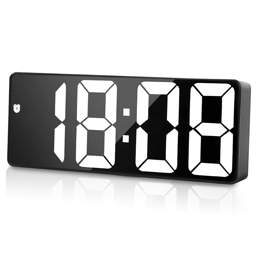Digital Alarm Clock, Led Clock With Big Display, Bedside Alarm Clock, Battery Powered Clock, Alarm Clocks With Snooze Temperature Date Flintronic