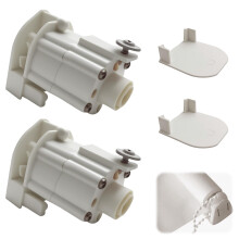 2PCS Roman Blind Control Mechanism Uits with Covers, Roller Blind Spare Parts, White Plastic Control Units for Roman Blind Track Replacement