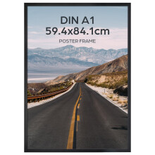 Giftgarden A1 Picture Frame Black, Aluminium A1 Poster Frame Wall-Mounted Horizontal or Vertical