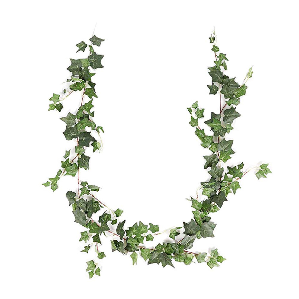 Justoyou Ivy Leaves Garland Artificial Plants,6.2Ft English Ivy Wedding Garland Greenery Fake Hanging Foliage Vine Plants For Wedding Home Garden Wall