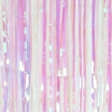 Rainbow Tinsel Foil Fringe Curtains Pink Metallic Tassel Curtain Party Streamers Backdrop for Graduation Birthday Wedding Disco Pastel Unicorn Mermaid