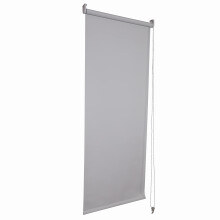 Funky Gadgets Roller Blinds Thermal Blackout Roller Blind, Easy Fit Child Safe Trimmable UV Protection Home Office Window Blinds, Grey Blind (90cm