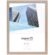 Hampton Frames | SORBONNE Picture Frame | 30x40cm, Oak Effect, Acrylic Front, Pack of 1 | Lightweight, Shatter-Resistant, Easy to Hang | Display