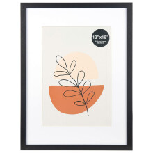 KAIWIN Picture Frame Black 12x16 / 30x40cm - 21x30 cm (A4) with Mat, Photo frame with acrylic glass for hanging, For photos, posters, puzzles| Poster