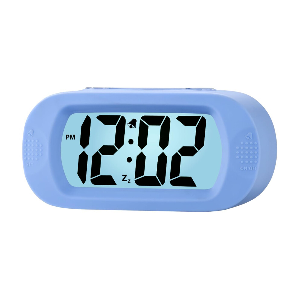 Plumeet Digital Alarm Clock Travel Clock With Snooze And Nightlight - Easy To Set Simple Bedside Alarm Clocks For Kids - Ascending Sound - Battery
