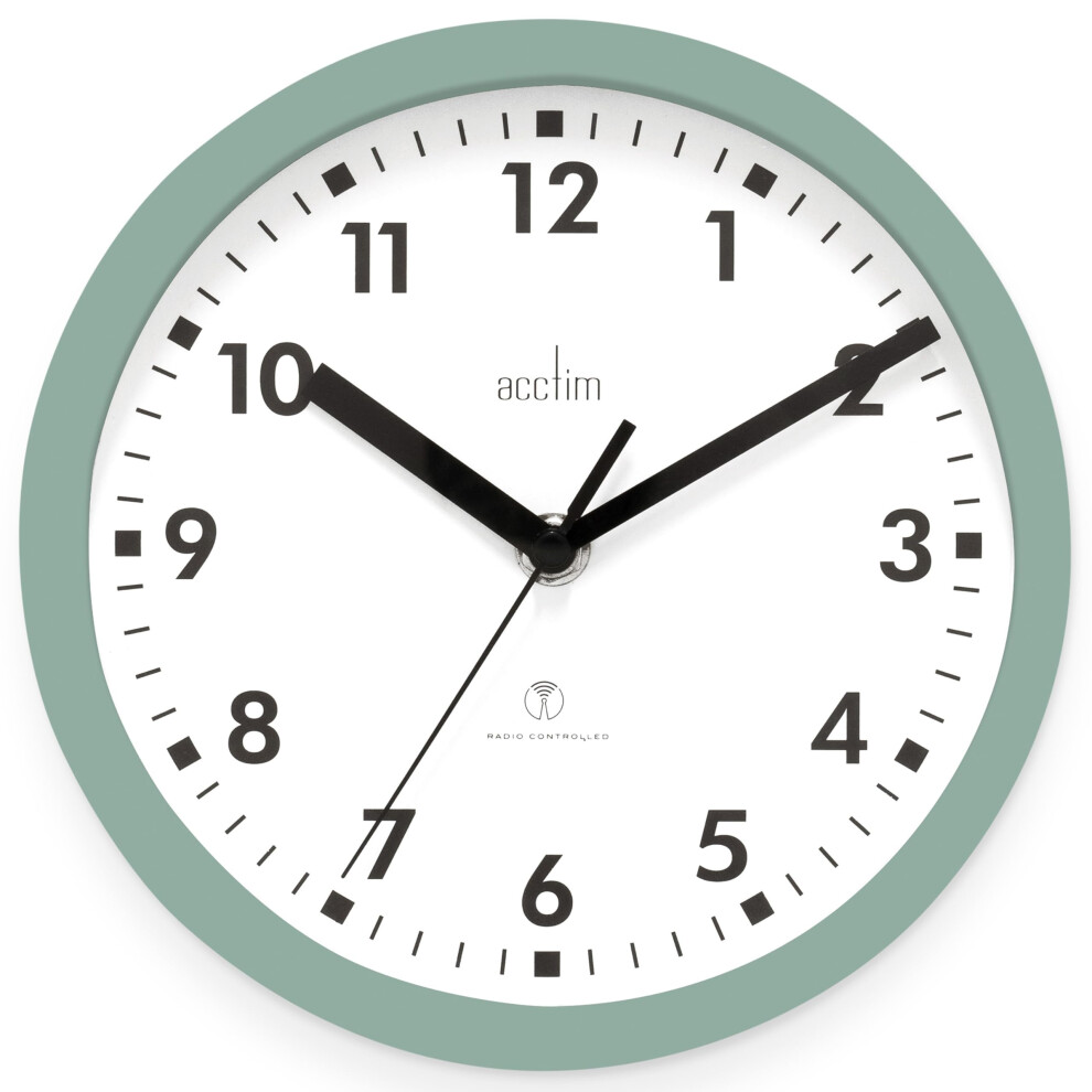 Acctim 74665 Nardo 20Cm Radio Controlled Wall Clock Green