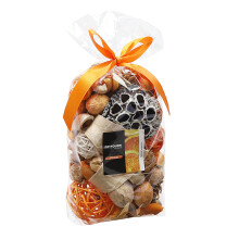 Qingbei Rina Pot pourri Bags,Orange Scented Pot pourri Dried Flower, Decorative Bowl Vase Filler,Farmhouse Table Decor (280g)