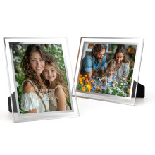 PETAFLOP Photo Frames 8x6 Inch (15x20 cm) Glass for Family Office Table Decorations Set of 2