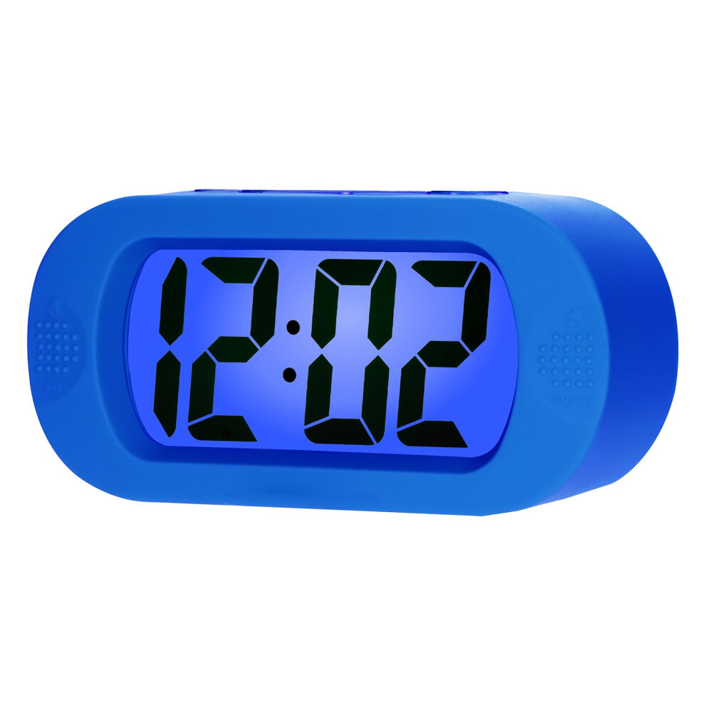 Plumeet Digital Alarm Clock Travel Clock With Snooze And Nightlight - Easy To Set Simple Bedside Alarm Clocks For Kids - Ascending Sound - Battery