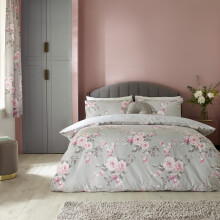 Catherine Lansfield Canterbury Easy Care King Duvet Set Grey